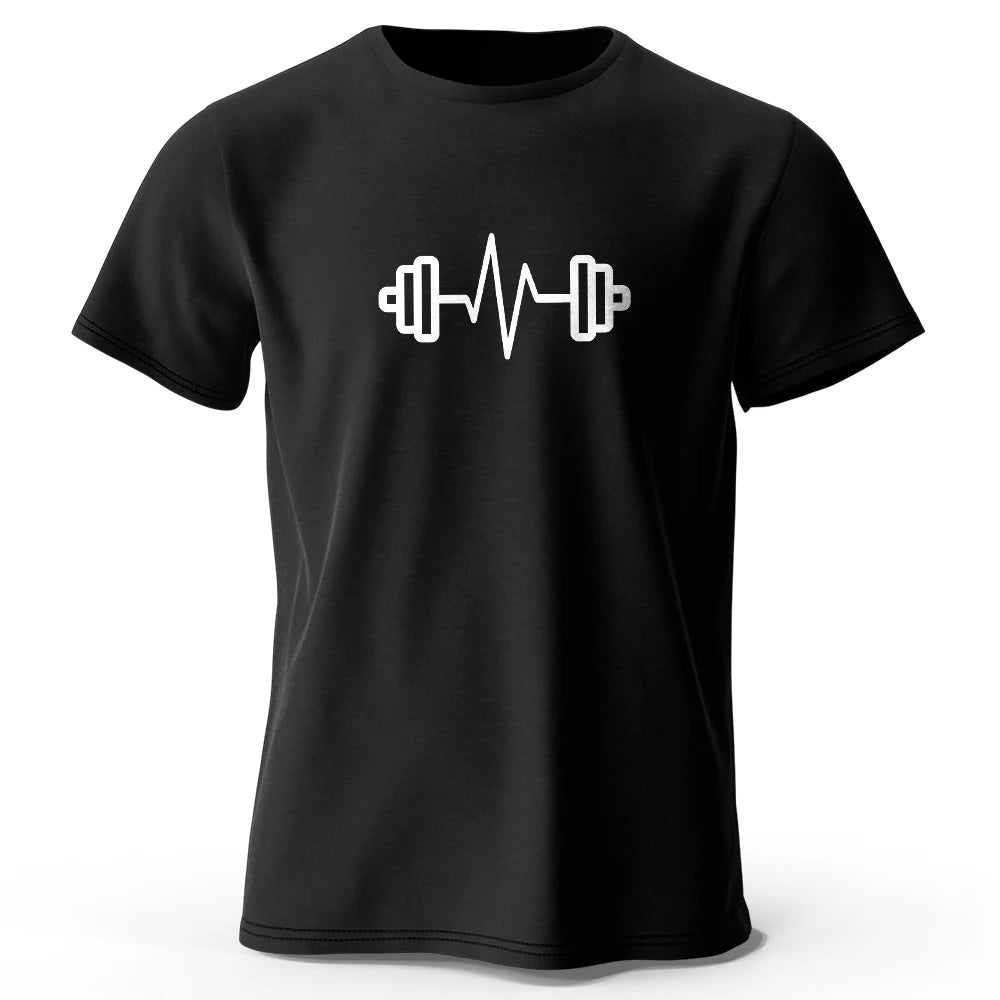 T-Shirt Fitness Oversize en Coton – Logo Imprimé, Style Sport & Streetwear, Homme