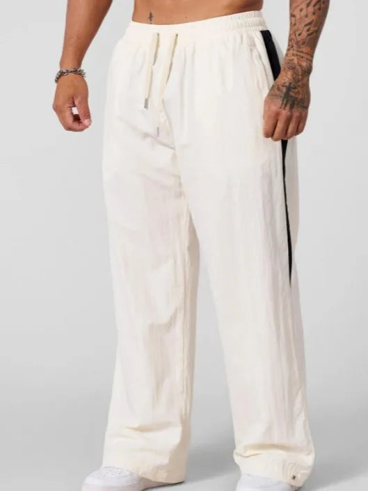 Pantalon Homme Sport & Casual – Coupe Droite Ample, Respirant, Longueur Complète, Style Fluide
