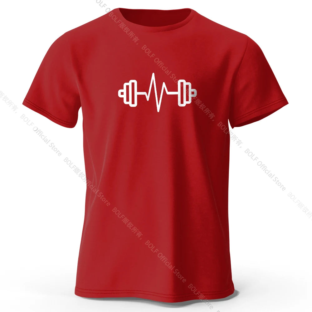 T-Shirt Fitness Oversize en Coton – Logo Imprimé, Style Sport & Streetwear, Homme
