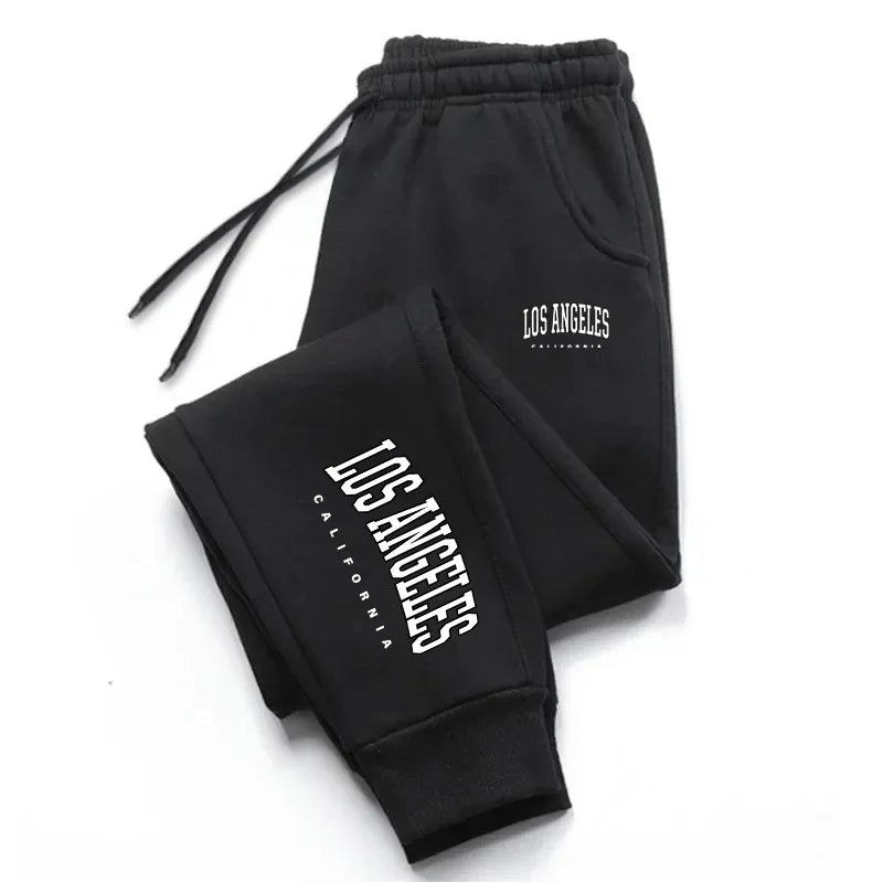 Jogging Femme Style Los Angeles – Taille Élastique, Casual & Sport, Pantalon Haute Qualité Outdoor