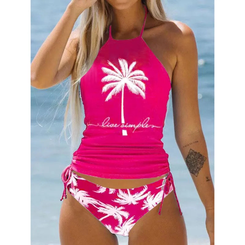 Bikini Femme à Nouer Col Halter – Dos Nu, Côtés Réglables, Ensemble 2 Pièces Sexy, Beachwear