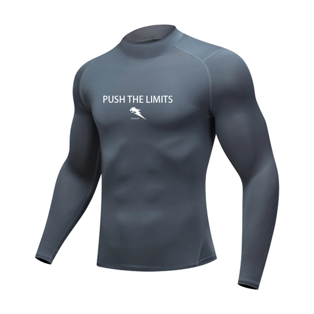 T-Shirt de Sport Homme Compression Manches Longues,                              Haut Stretch,Training