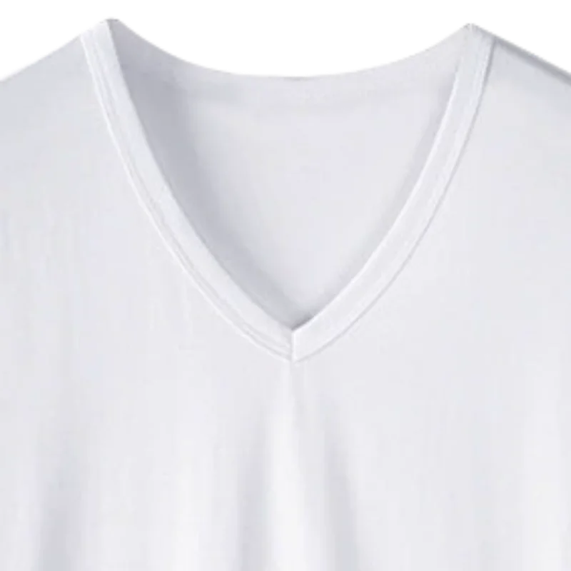 T-shirt homme larges tailles – Col V, léger et respirant