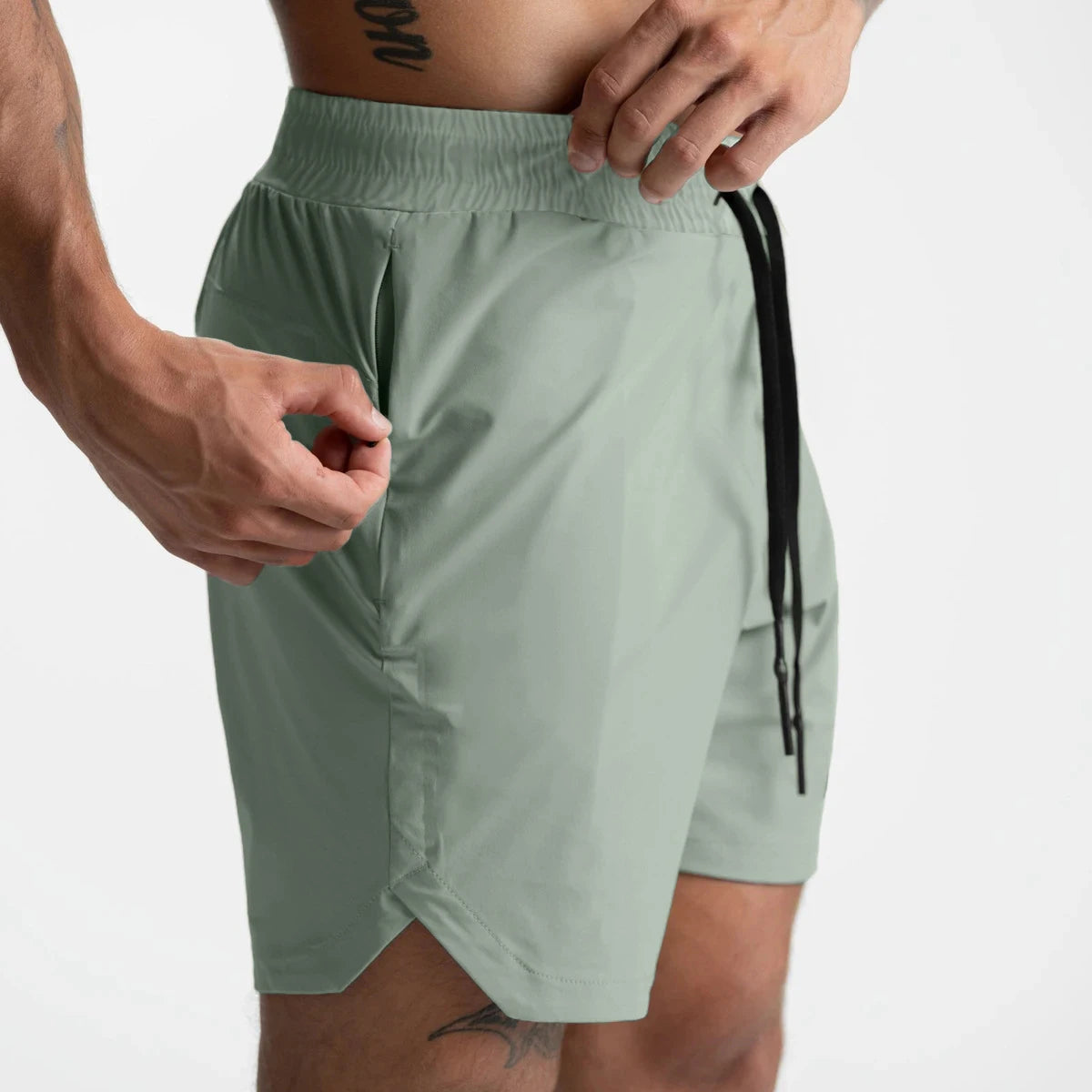 Short de Sport Homme Tissé Couleur Unie,Running & Fitness