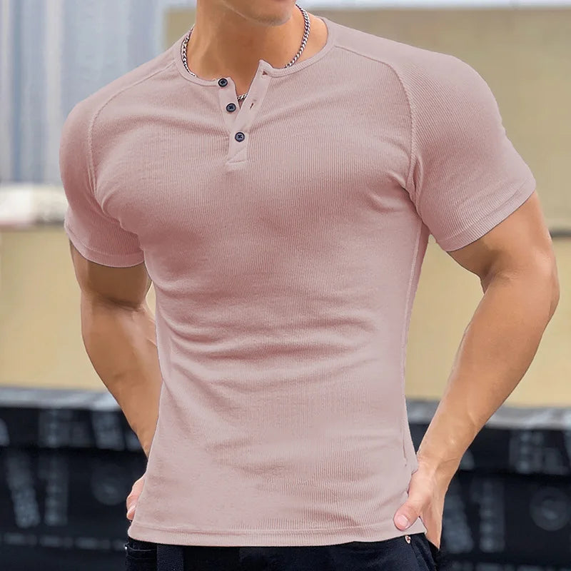 T-shirt Homme – Slim Fit, Manches Courtes, Anti-Transpiration