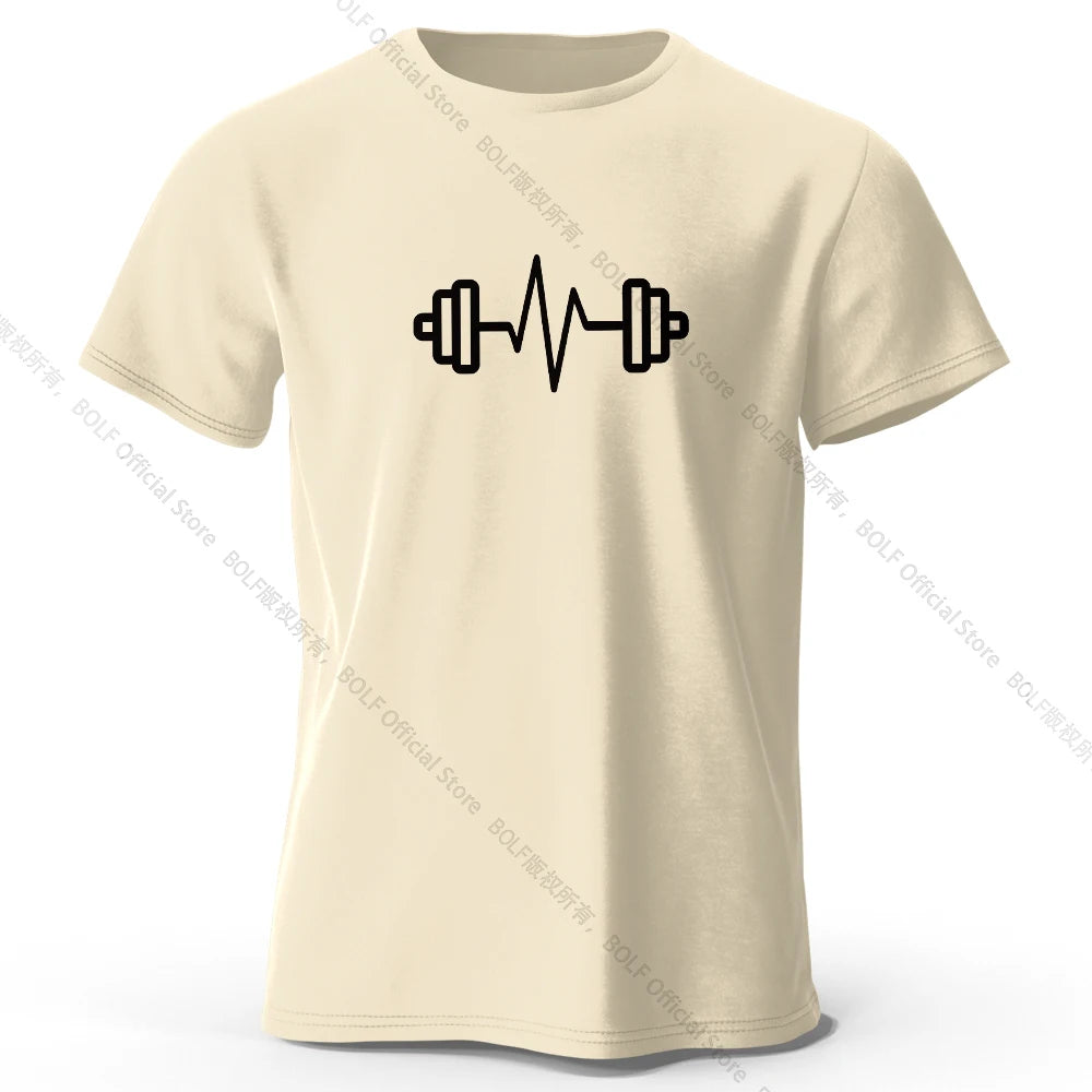 T-Shirt Fitness Oversize en Coton – Logo Imprimé, Style Sport & Streetwear, Homme