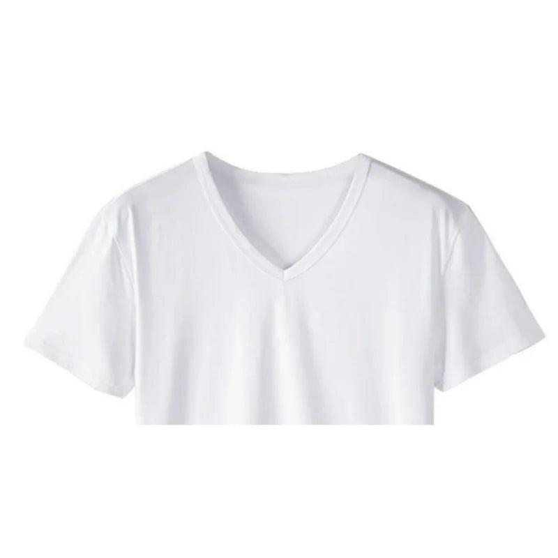T-shirt homme larges tailles – Col V, léger et respirant