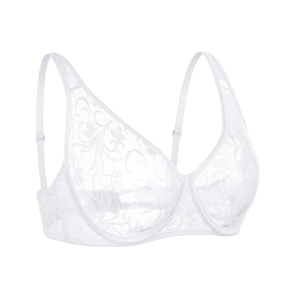 Soutien-gorge dentelle grande taille en mesh – Armature, broderies sexy & maintien confortable