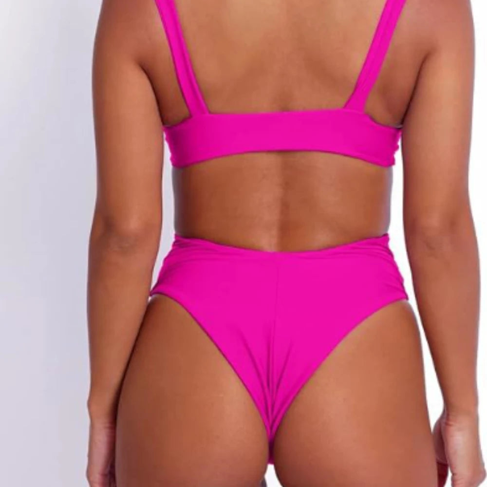 Bikini Femme Sexy Y2K – Haut Triangle, Culotte Taille Haute, Maillot de Bain Tendance Beachwear & Resort
