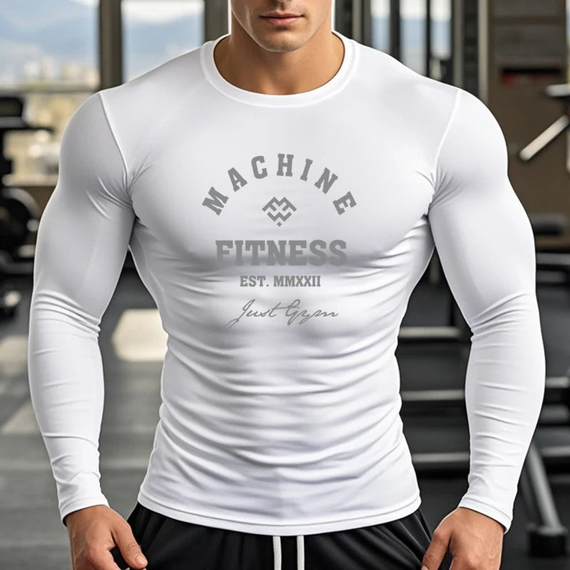T-Shirt  Homme Manches Longues – Coupe Ajustée, Anti-Froissage, Léger, Fitness & Training