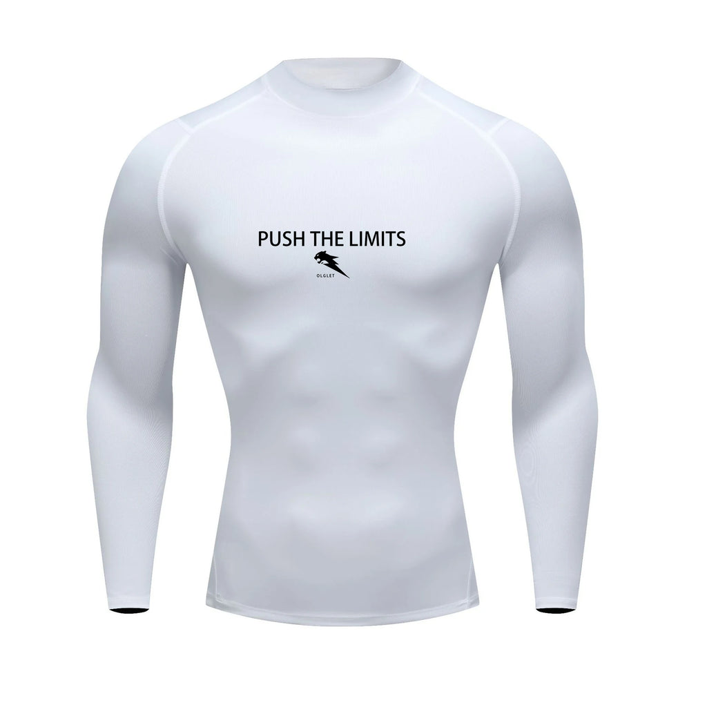T-Shirt de Sport Homme Compression Manches Longues,                              Haut Stretch,Training