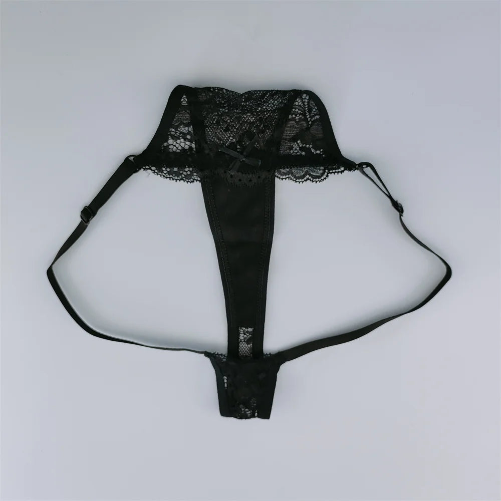 Lot de 3 strings femme dentelle – taille basse sexy, respirant & transparent, lingerie élégante