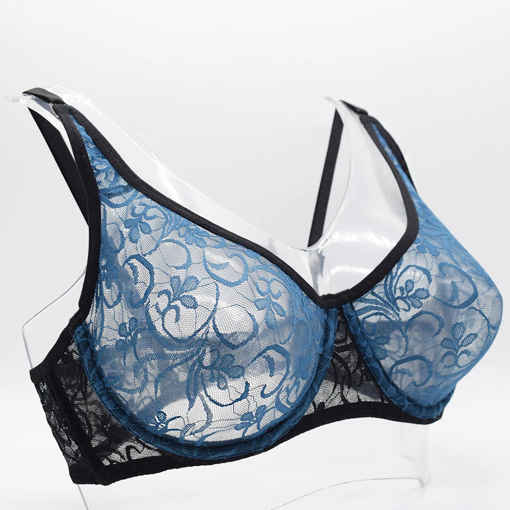 Soutien-gorge dentelle à armatures – Broderies, design ajouré, sexy & grande taille (A-D)