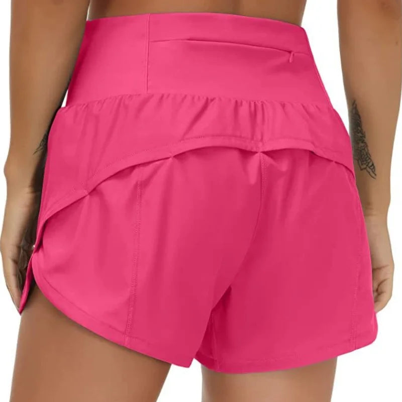 Short de Sport Femme Taille Haute/Basse – Séchage Rapide, Running, Yoga, Cyclisme & Fitness