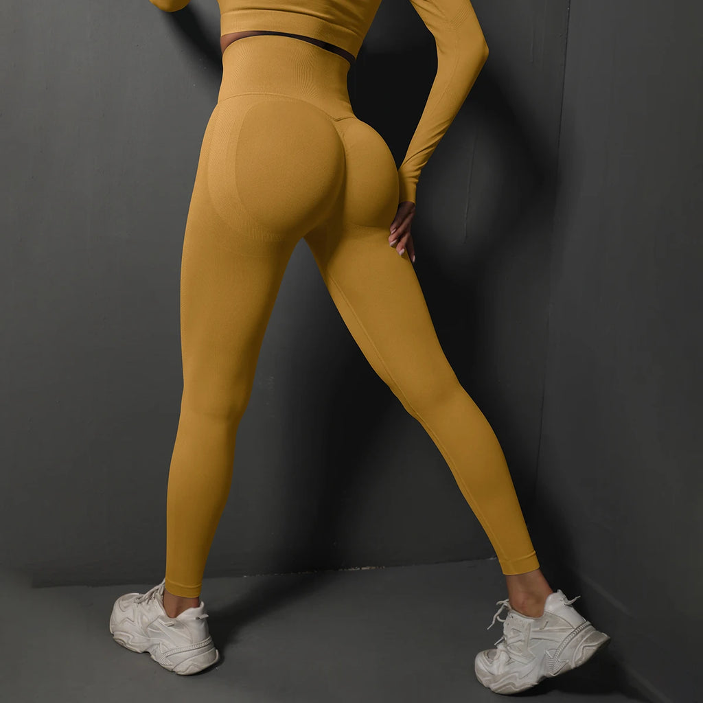 Legging de Sport Femme Seamless – Taille Haute, Effet Push-Up Fessier, Yoga, Fitness & Training