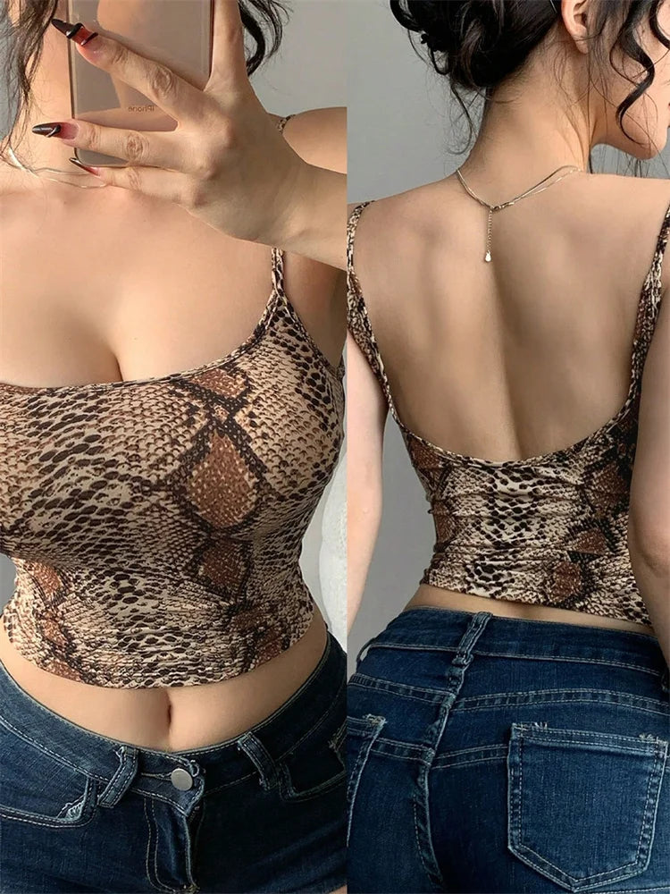 Crop Top Femme Dos Nu Débardeur Court Uni, Sans Manches, Style Y2K Streetwear, Été