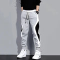 Pantalon Homme Large & Décontracté – Coupe Patchwork, Respirant, Cordon Élastique, Style Casual Sport
