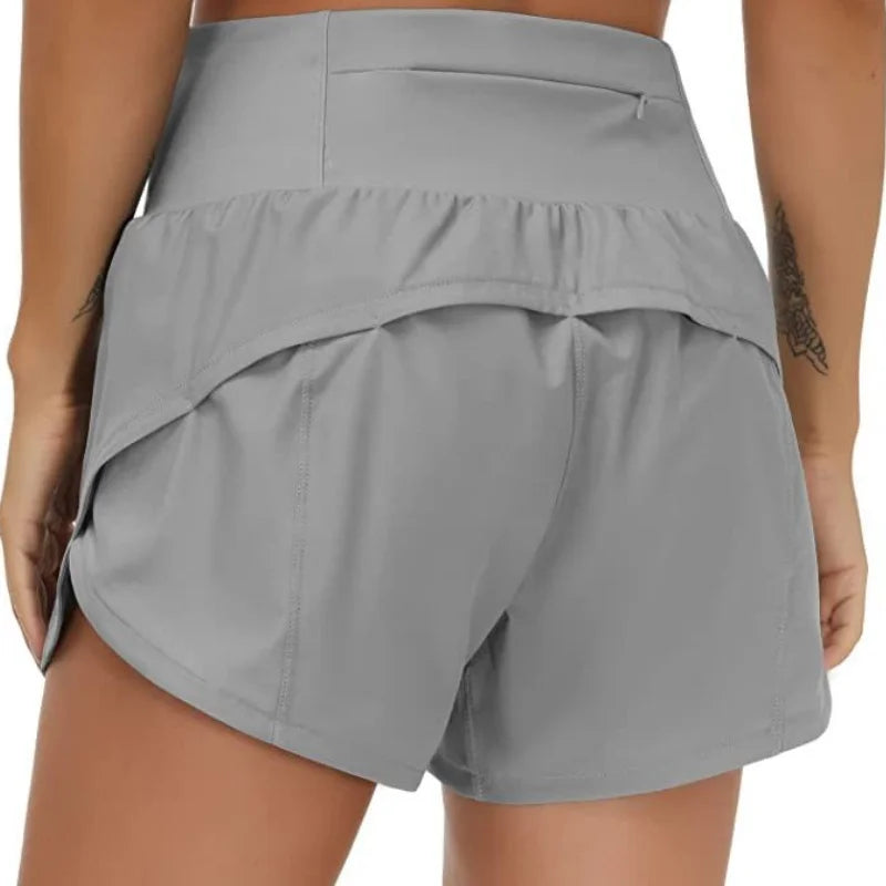 Short de Sport Femme Taille Haute/Basse – Séchage Rapide, Running, Yoga, Cyclisme & Fitness