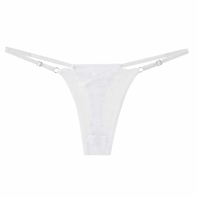 String en dentelle ajustable pour femme – Taille basse, respirant et confortable
