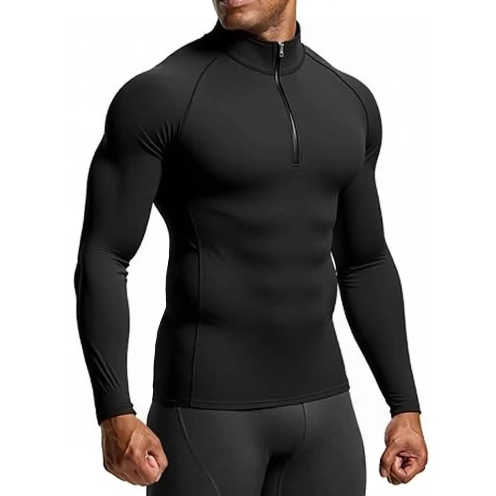 T-Shirt de Sport Homme Manches Longues.            Coupe Slim Compression.  Running & Training