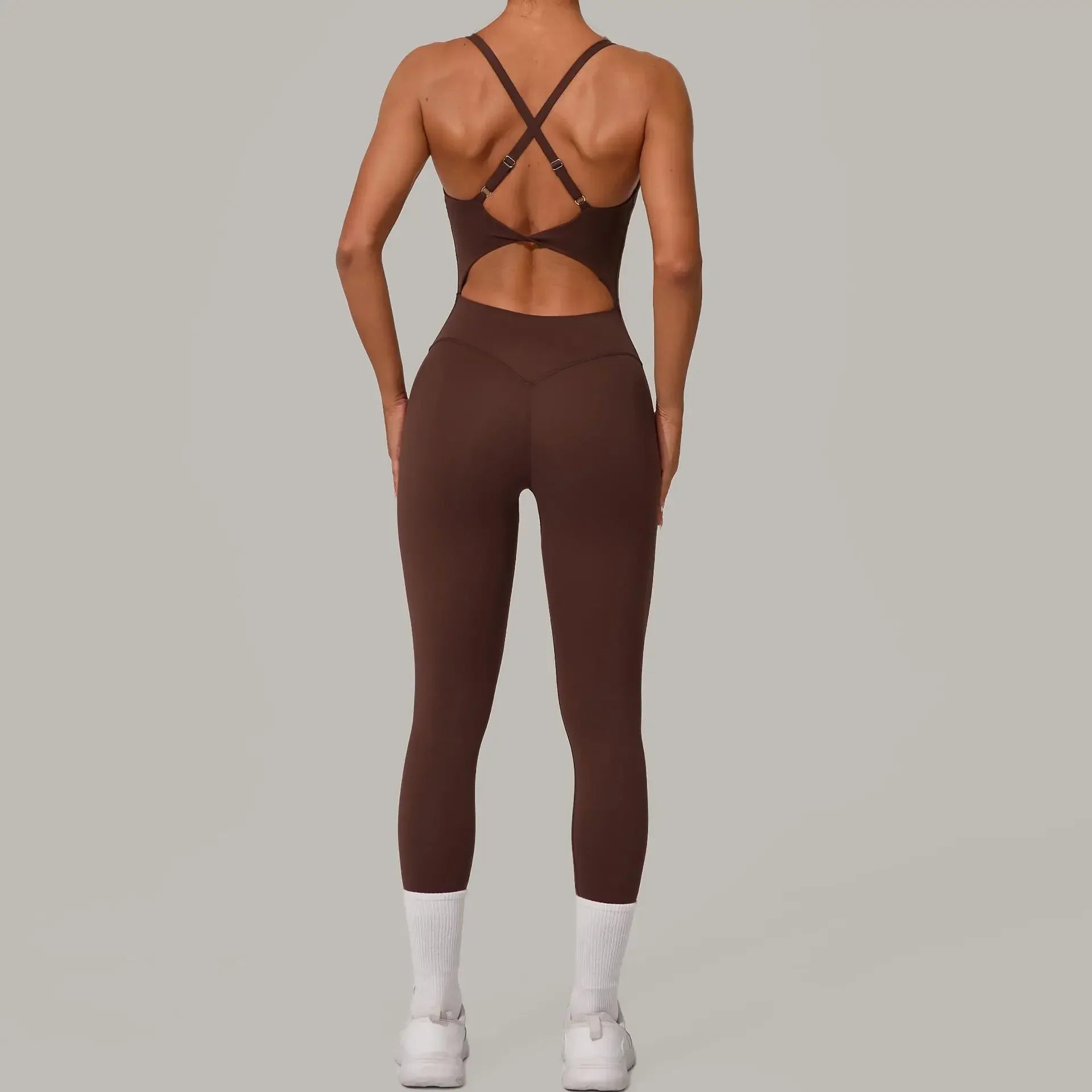 Combinaison Femme Sans Couture – Col Cœur, Taille Haute Croisée, Effet Push Up Fessier, Bodysuit Sport Ajusté