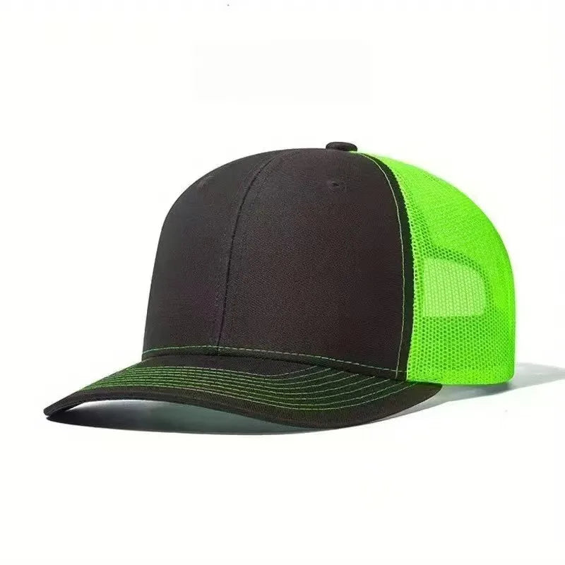 Casquette Trucker Unisexe Mesh Respirant, Visière Légèrement Courbée, Style Baseball