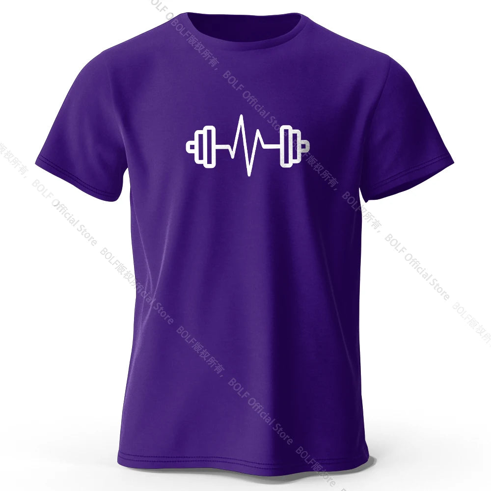 T-Shirt Fitness Oversize en Coton – Logo Imprimé, Style Sport & Streetwear, Homme