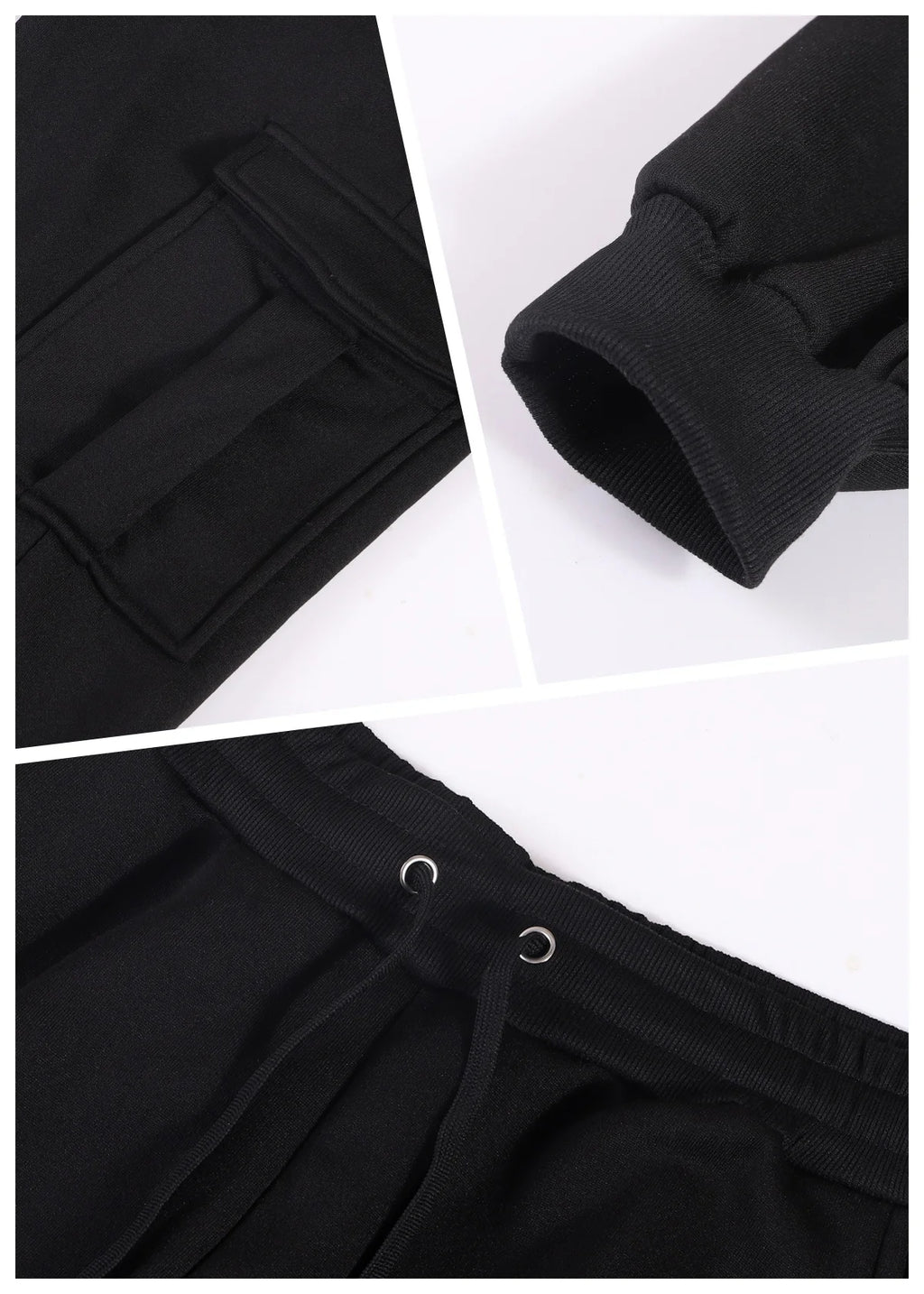 Jogging Homme Coupe Droite Oversize – Pantalon Long à Cordon, Multi-Poches, Sport & Streetwear