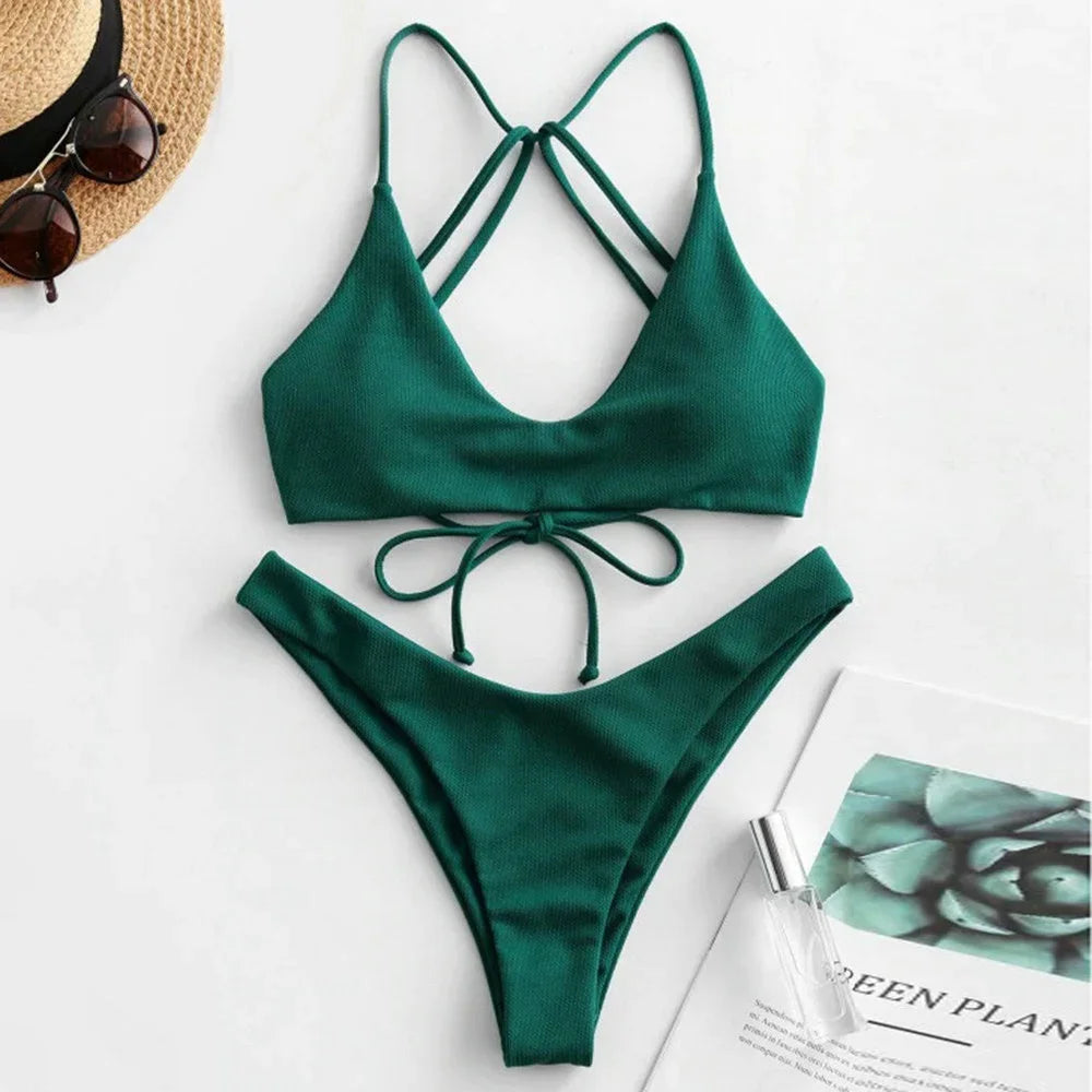 Bikini Femme Push-Up    String Coupe Extreme, Ensemble 2 Pièces