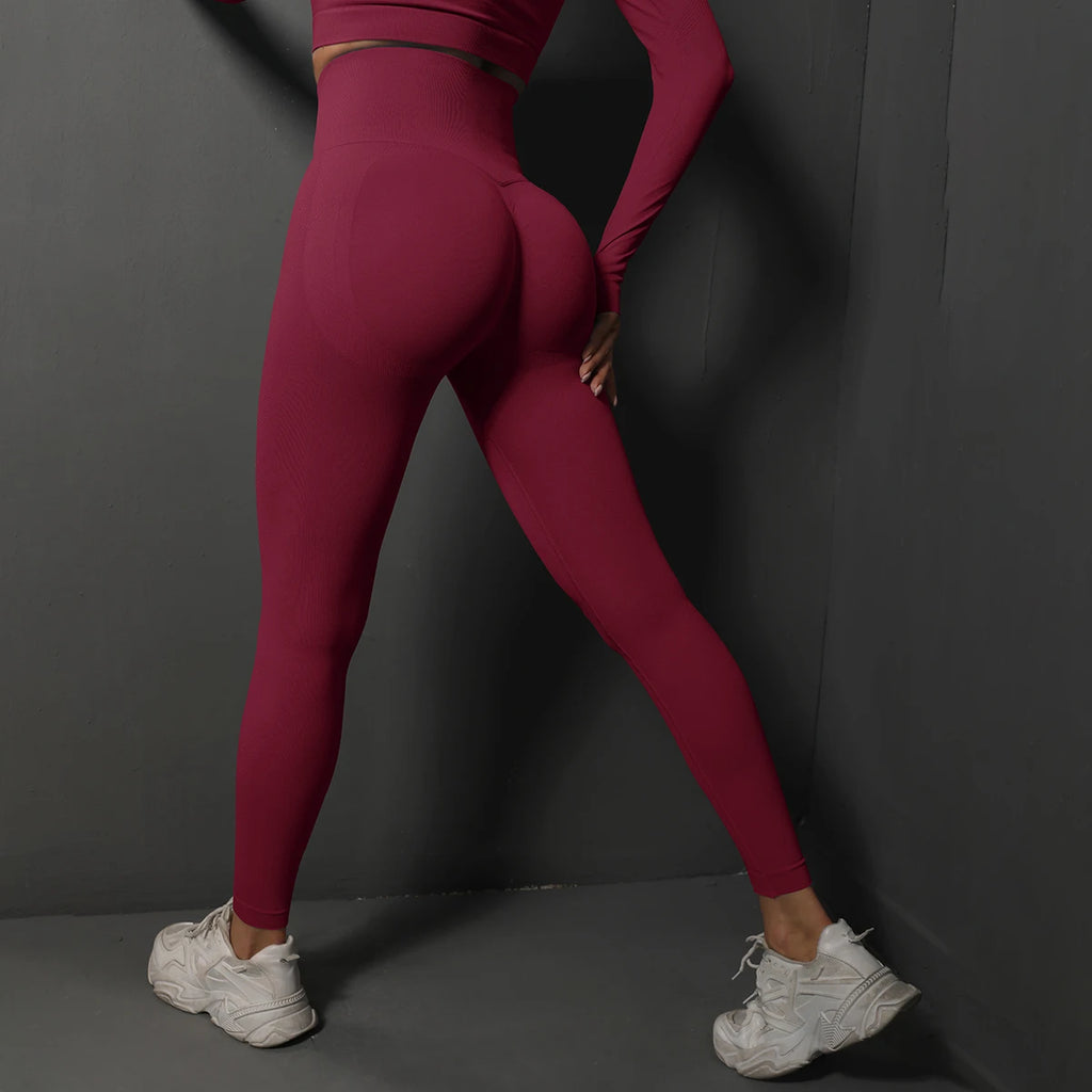 Legging de Sport Femme Seamless – Taille Haute, Effet Push-Up Fessier, Yoga, Fitness & Training