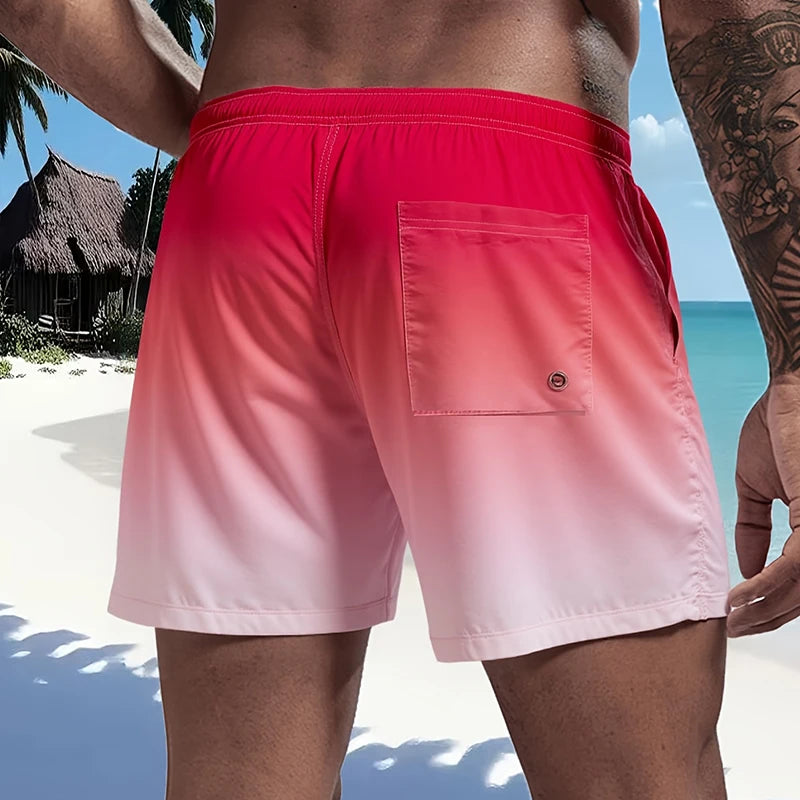Short de Bain Homme Léger – Séchage Rapide, Doublure Mesh, Poches Latérales, Boardshort Été.