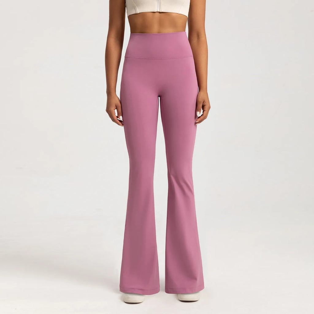 Legging Yoga Femme Haut de Gamme – Taille Haute, Coupe Évasée (Bell Leg), Respirant, Sport & Casual Chic