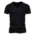 T-shirt homme en coton premium – Coupe slim, manches courtes, L’essentiel masculin, redéfini par la coupe et la matière.