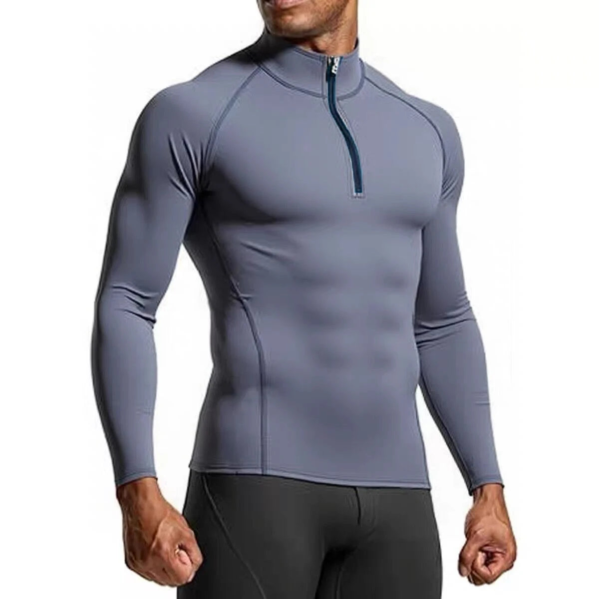 T-Shirt de Sport Homme Manches Longues.            Coupe Slim Compression.  Running & Training