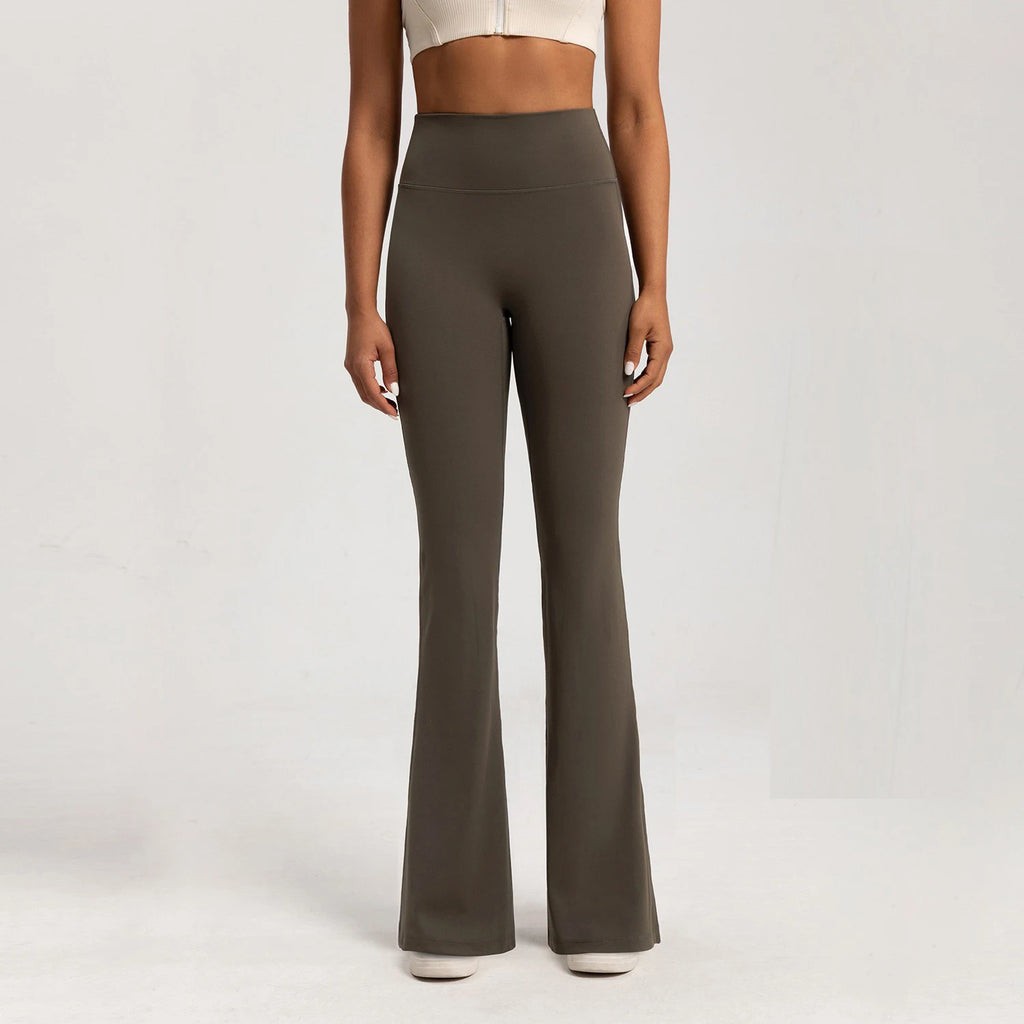 Legging Yoga Femme Haut de Gamme – Taille Haute, Coupe Évasée (Bell Leg), Respirant, Sport & Casual Chic
