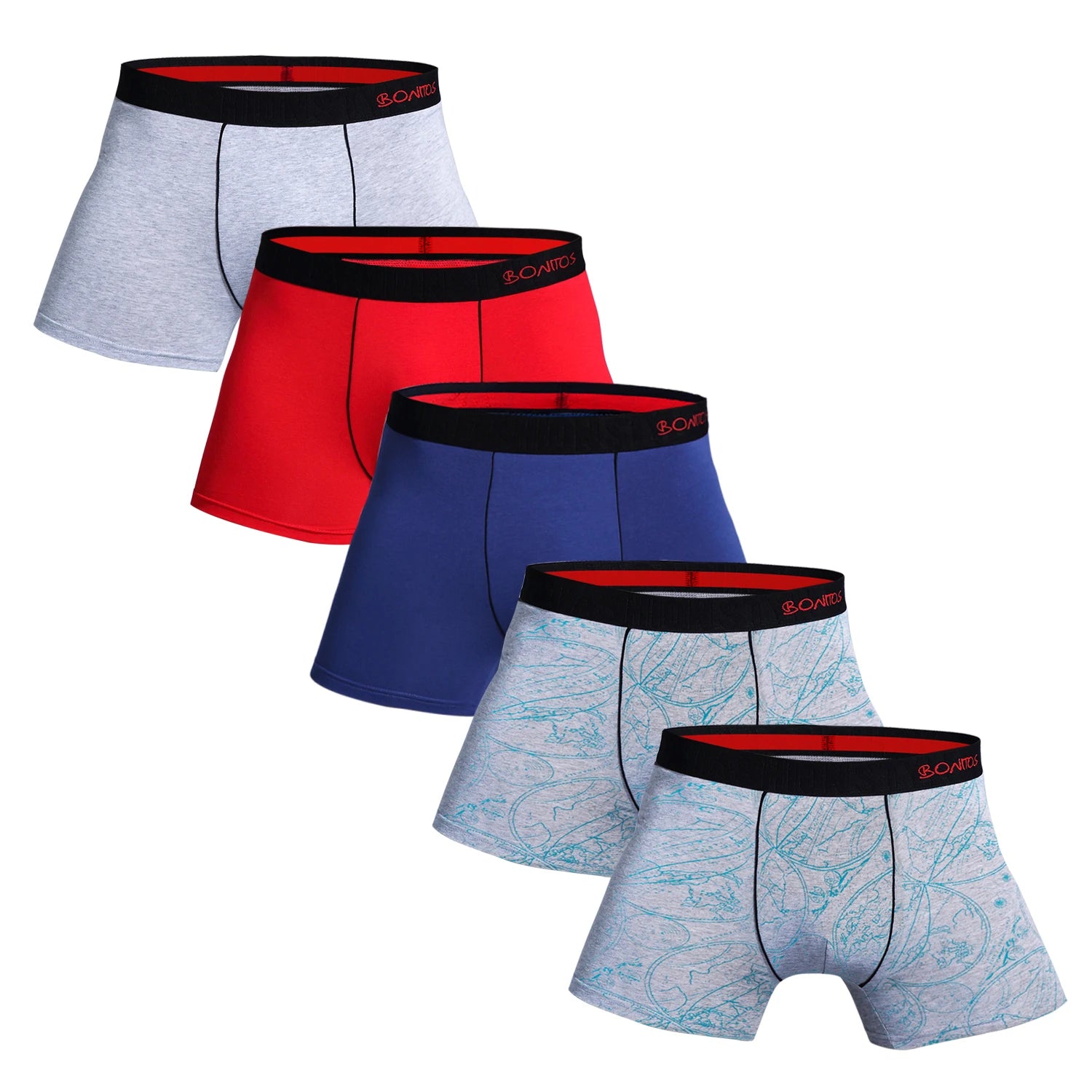 Lot de 5 boxers homme en coton – Style luxe, sexy et confortable. Confort haut de gamme et design élégant : les sous-vêtements essentiels pour l’homme moderne.