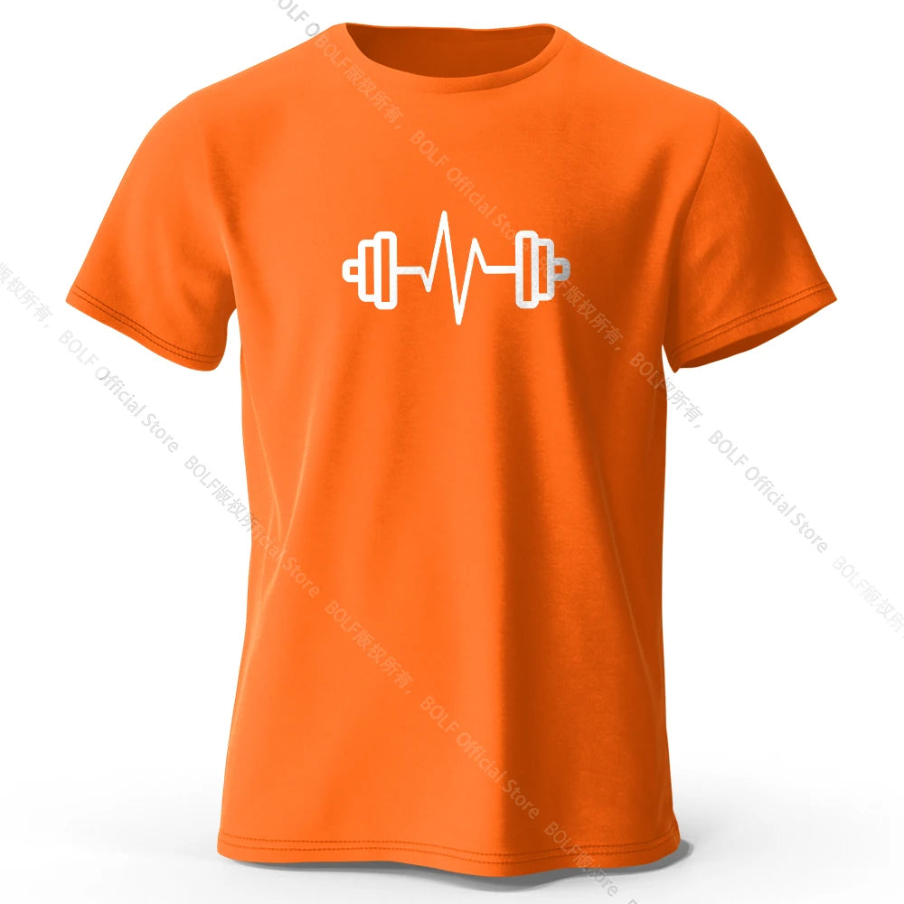 T-Shirt Fitness Oversize en Coton – Logo Imprimé, Style Sport & Streetwear, Homme