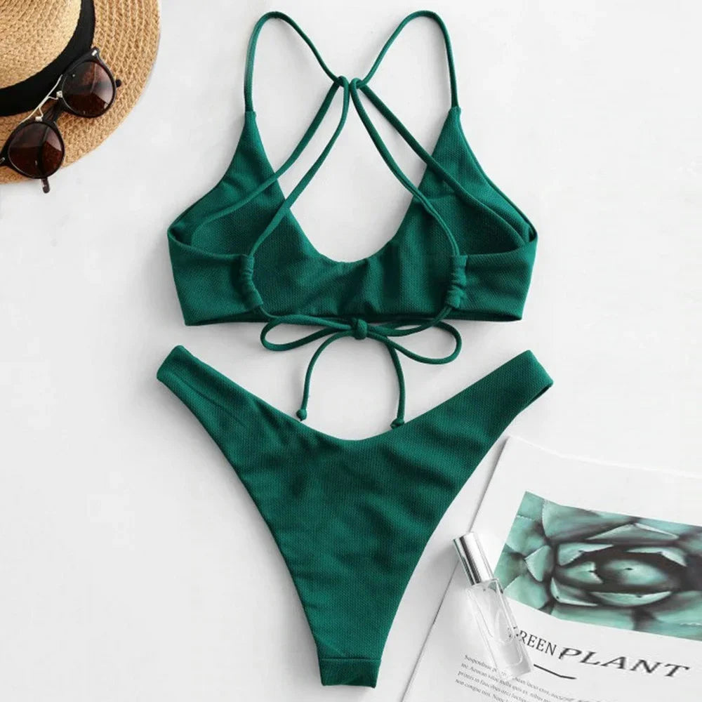 Bikini Femme Push-Up    String Coupe Extreme, Ensemble 2 Pièces