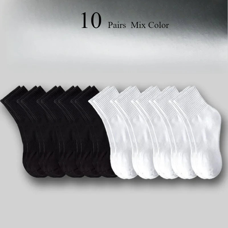 Lot de 10/20 Paires – Chaussettes Unisexes Respirantes – Printemps/Été, Anti-Transpiration, Confort Souple, Sport / Quotidien