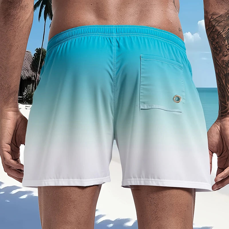 Short de Bain Homme Léger – Séchage Rapide, Doublure Mesh, Poches Latérales, Boardshort Été.