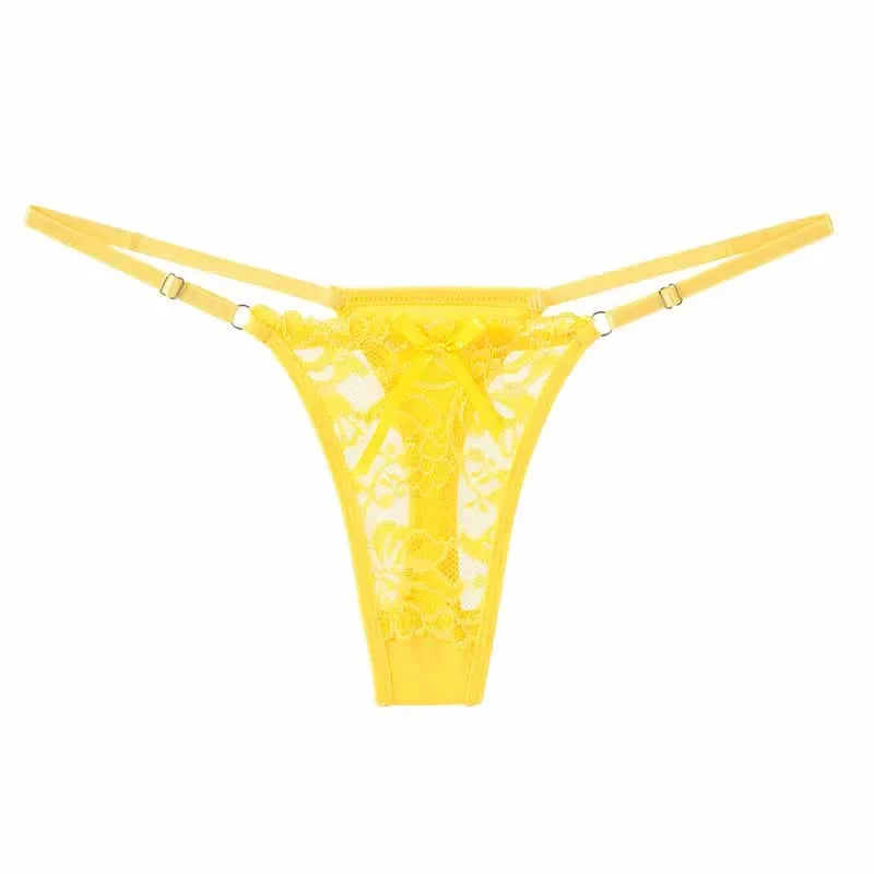 String en dentelle ajustable pour femme – Taille basse, respirant et confortable