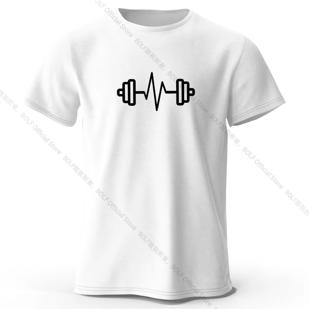 T-Shirt Fitness Oversize en Coton – Logo Imprimé, Style Sport & Streetwear, Homme