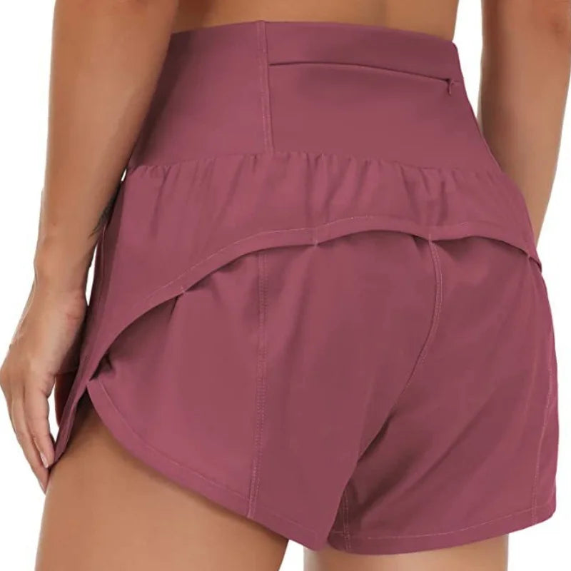 Short de Sport Femme Taille Haute/Basse – Séchage Rapide, Running, Yoga, Cyclisme & Fitness