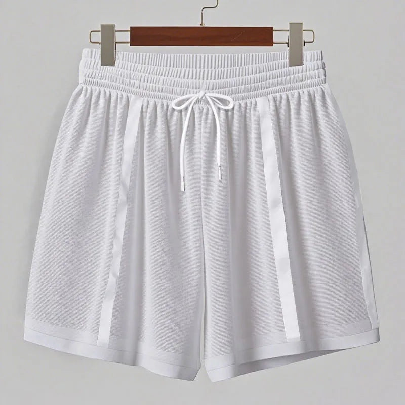 Short Homme Mesh Patchwork 2025 – Coupe Loose,Style Streetwear & Vacances