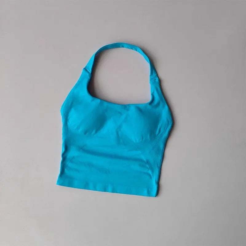Brassière de Sport Femme Halter – Maintien Élevé, Anti-Choc, Dos Nu Sculptant, Yoga, Running & Pilates