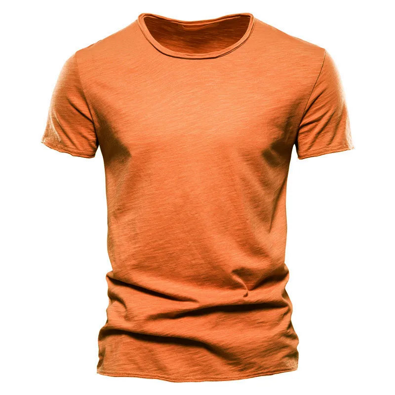 T-shirt homme 100 % coton – Coupe slim, col V ou col rond (au choix)                       Un essentiel moderne, taillé pour une silhouette nette et confortable.