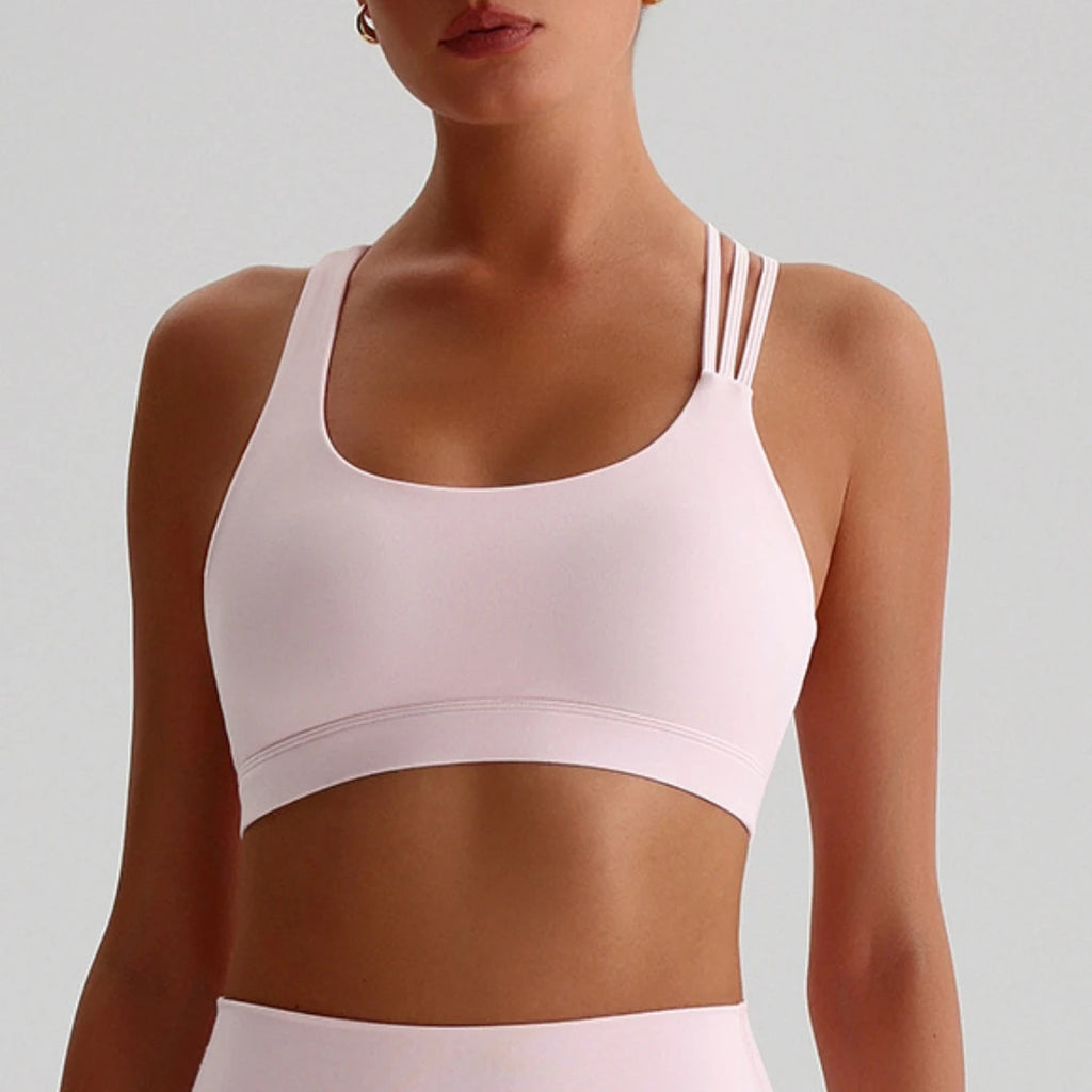 Brassière de Sport Femme Maintien Élevé – Dos Croisé, Bretelles Renforcées, Fitness, Training & Yoga