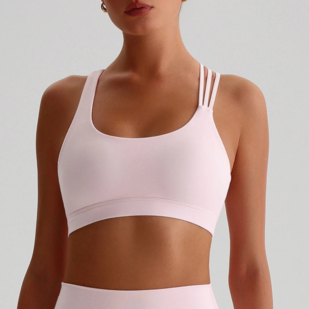 Brassière de Sport Femme Maintien Élevé – Dos Croisé, Bretelles Renforcées, Fitness, Training & Yoga
