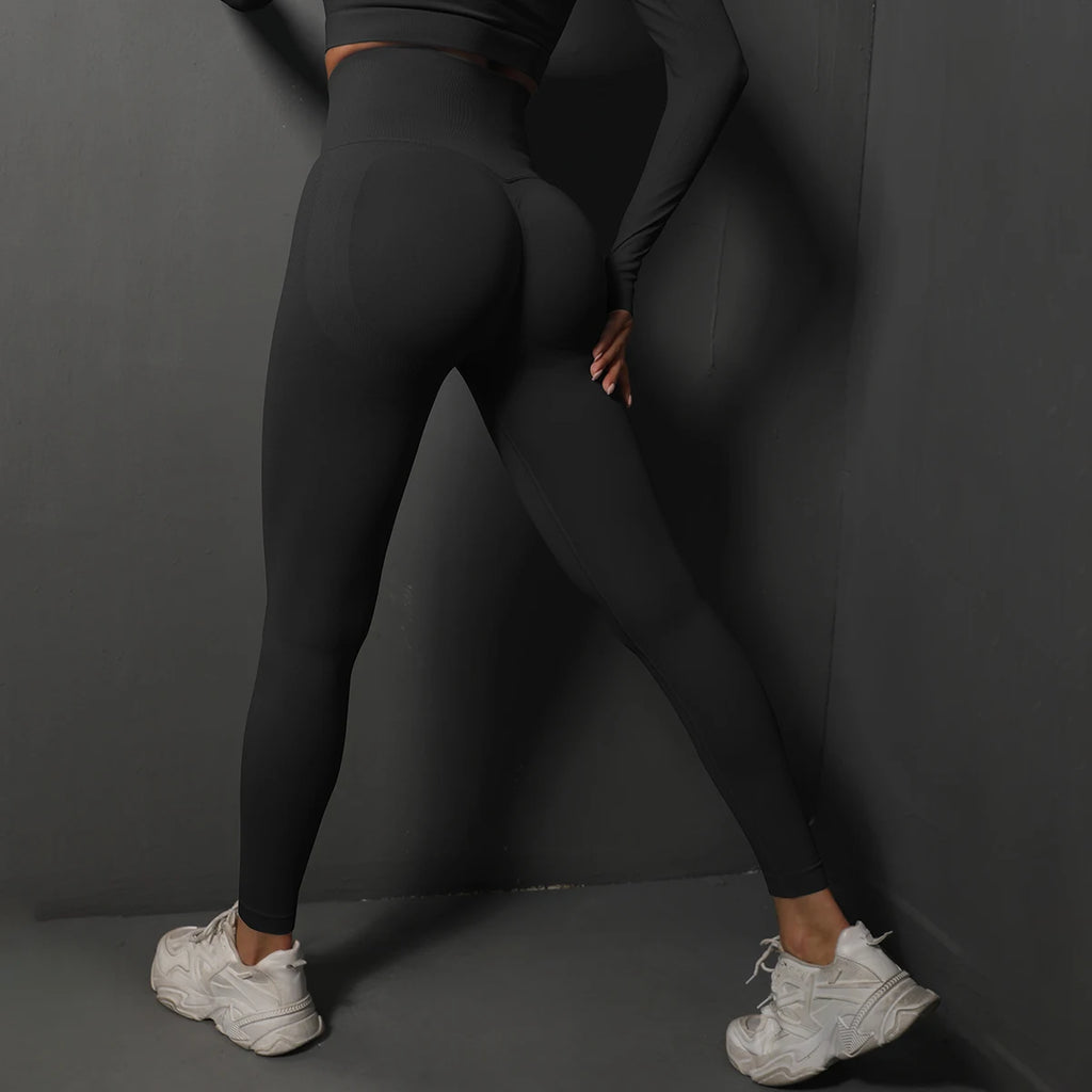 Legging de Sport Femme Seamless – Taille Haute, Effet Push-Up Fessier, Yoga, Fitness & Training