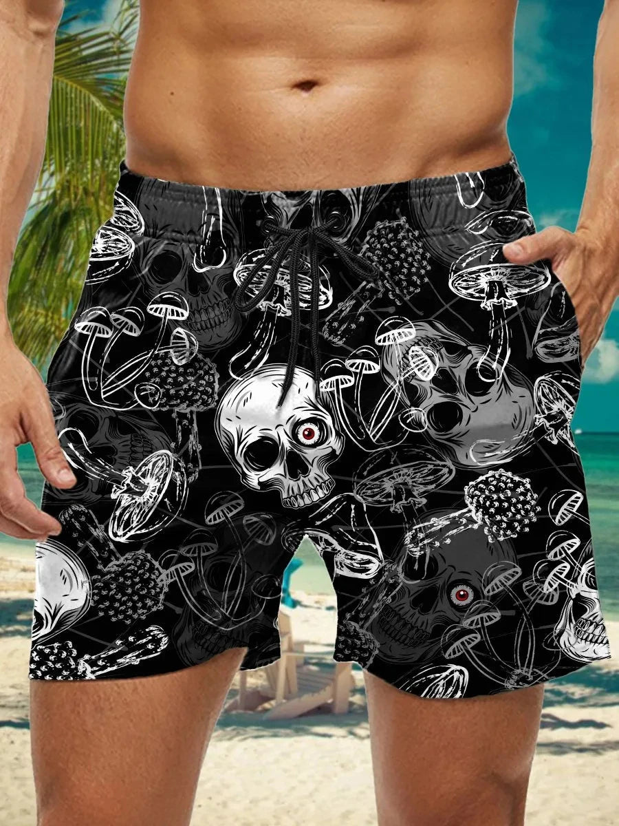 Short de Bain Homme Hawaïen Imprimé Floral 3D, Séchage Rapide, Boardshort Fashion .